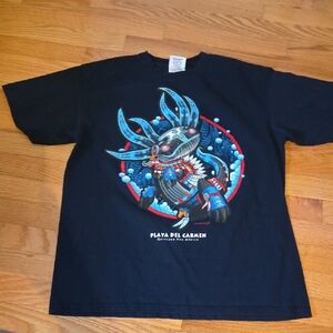 Playa Del Carmen Men's Black Graphic Tee